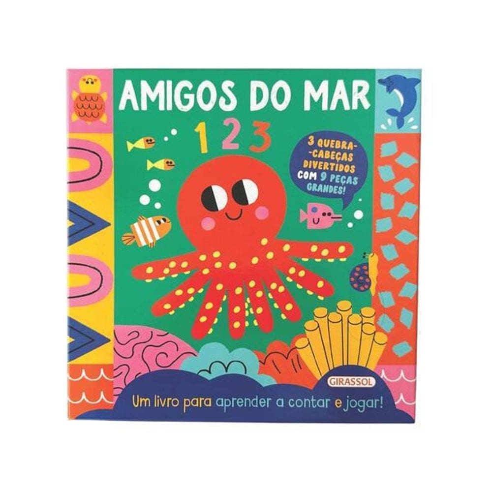 Quebra-Cabeça em Ação: Amigos do Mar - 1 2 3