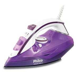 Ferro de Passar a Vapor Philco Ultra Ceramic 1200w 127V Lilas branco
