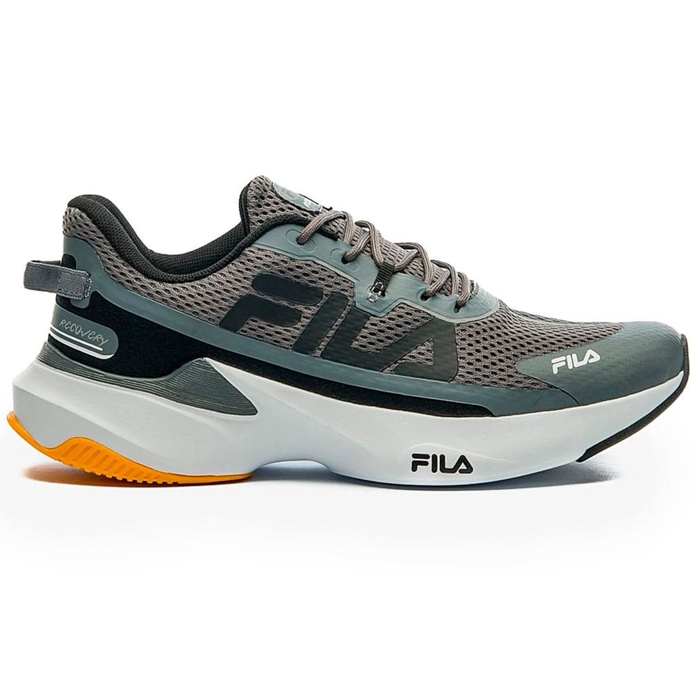 Tênis Fila Recovery Grafite/Preto/Amarelo