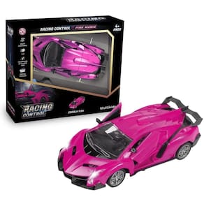 Carrinho de Controle Remoto Racing Control Pink Manta Rosa