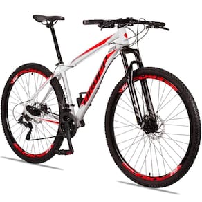Bicicleta 29 Dropp Aluminum 21 Marchas Freio Disco E Suspensão Dianteira Branco+vermelho