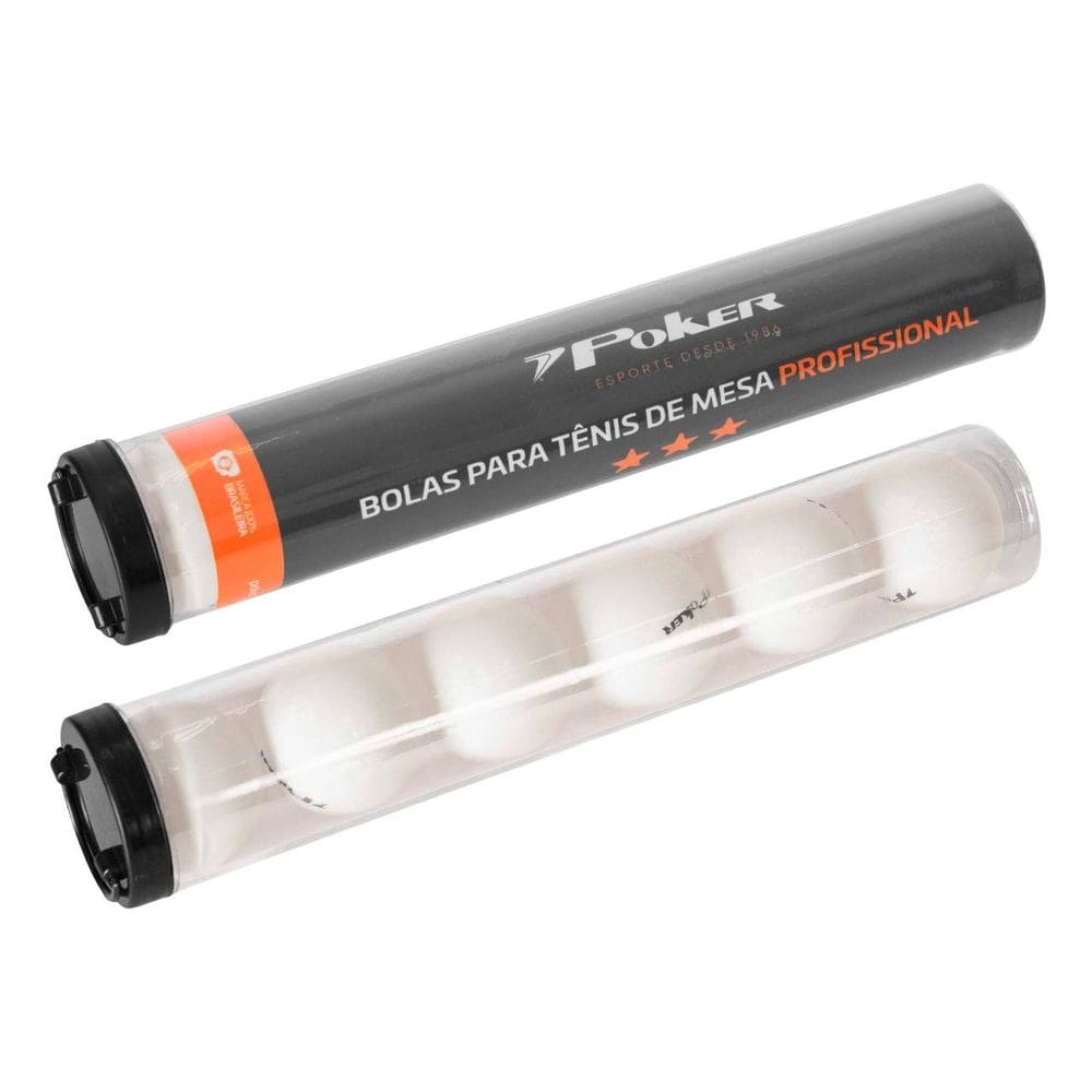 Kit Bolas Poker Tênis Mesa 3 Estrelas 40mm C/6 09143-BRA