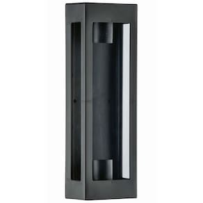 Arandela Preta Prime 2 Lâmpadas E27 Dital 13x8x40cm Interno Externo