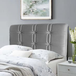 Cabeceira Cama Box Solteiro 90cm Suede Velut Cinza - King House
