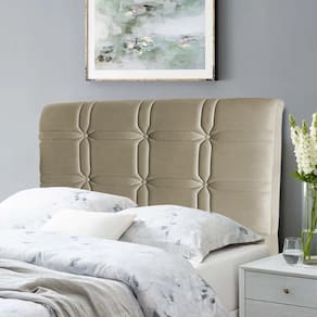 Cabeceira Cama Box Solteiro 98cm Suede Velut Bege - King House