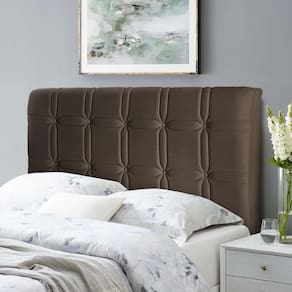 Cabeceira Cama Box Casal 140cm Suede Velut Marrom - King House