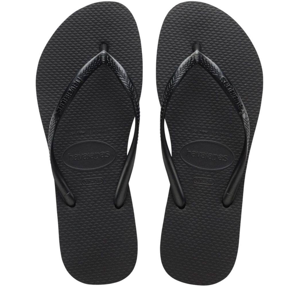 Chinelo Dedo Casual Feminino Borracha Havaianas Slim - 35-36 - Preto