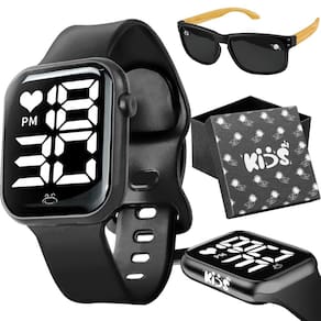 Relógio Infantil Digital + Óculos Proteção UV + Caixa - Orizom Kids