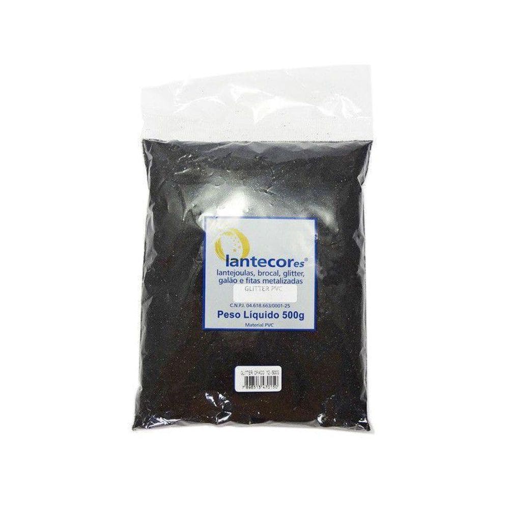 Glitter Pvc Preto 500G Pó Brilho - Decoração
