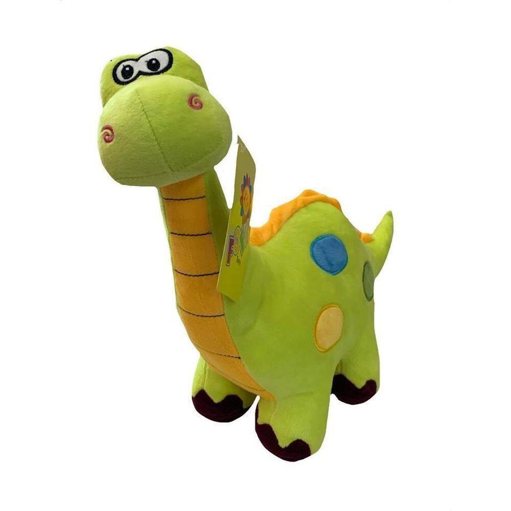 Dinossauro Pescoçudo De Pelúcia Verde 30Cm