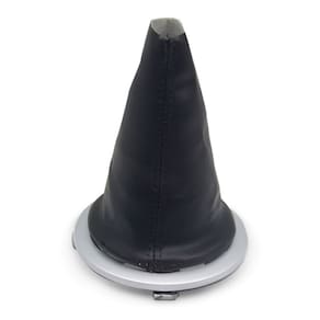 Coifa Câmbio Preto C/ Aro Prata G5 Gol 2008 a 13 Fox 03 a 09