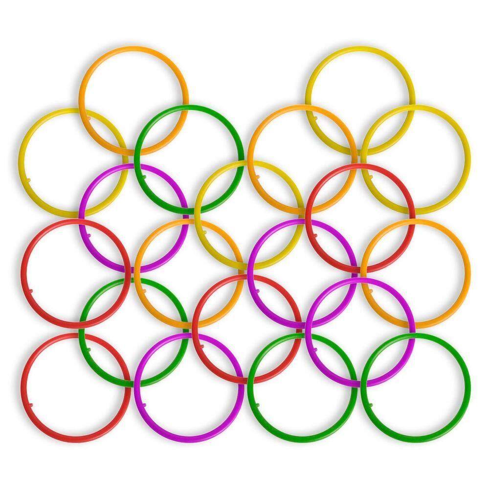 Pulseira Lisa De Plástico Coloridas - 30 Unidades