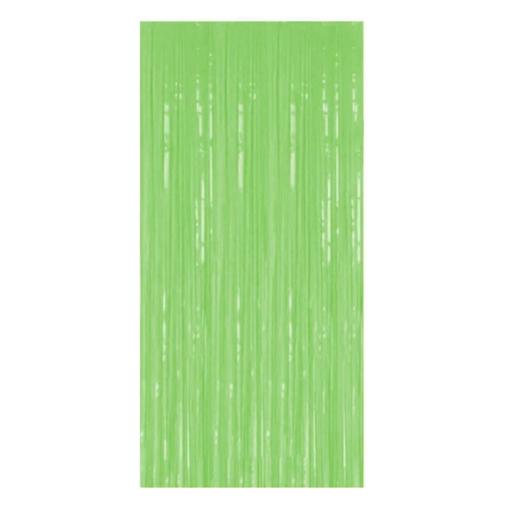 Cortina Fitas Metalizadas Verde Neon 1x2m