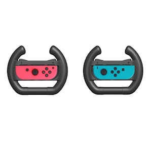 Par De Volante Compatível Nintendo Switch Joy-Con Grip Preto