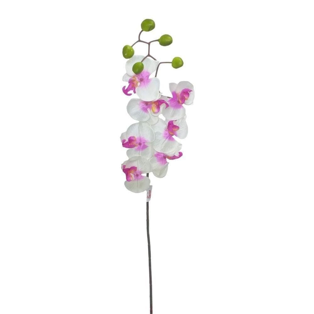 Flor Artificial Haste De Orquídea Seda Decorativa - 90cm