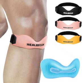 Alça de suporte do tendão patelar Healrecux Silicone Rosa
