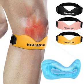 Alça de suporte do tendão patelar Healrecux Silicone Amarela