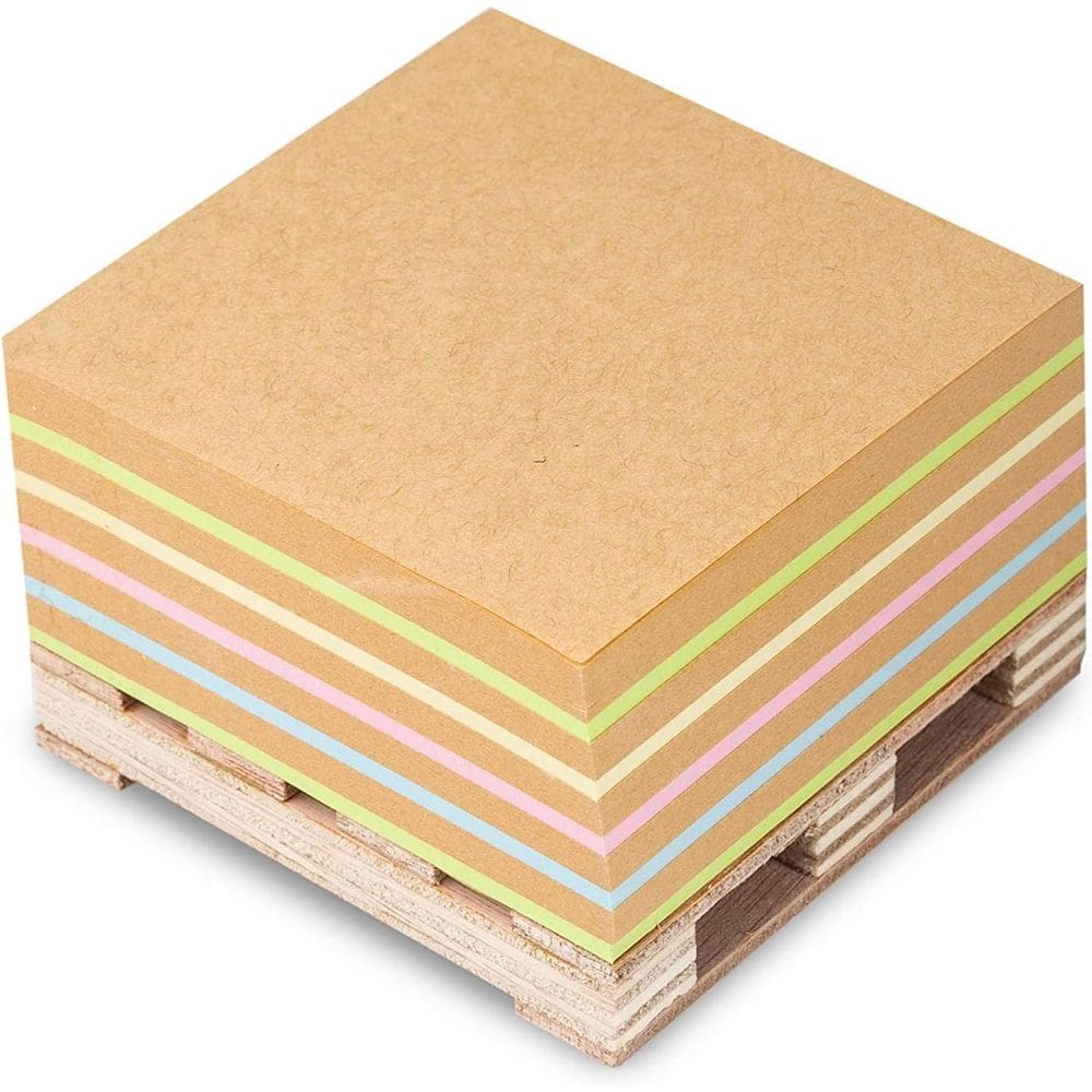 Bloco Adesivo Maxprint Cubo Kraft Colors - Médio - 76mm x 76mm - c/ 400 fls