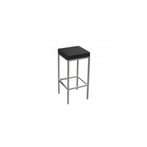 Banqueta Cozinha Cromada Quadrada Berlim Média 60cm Flape