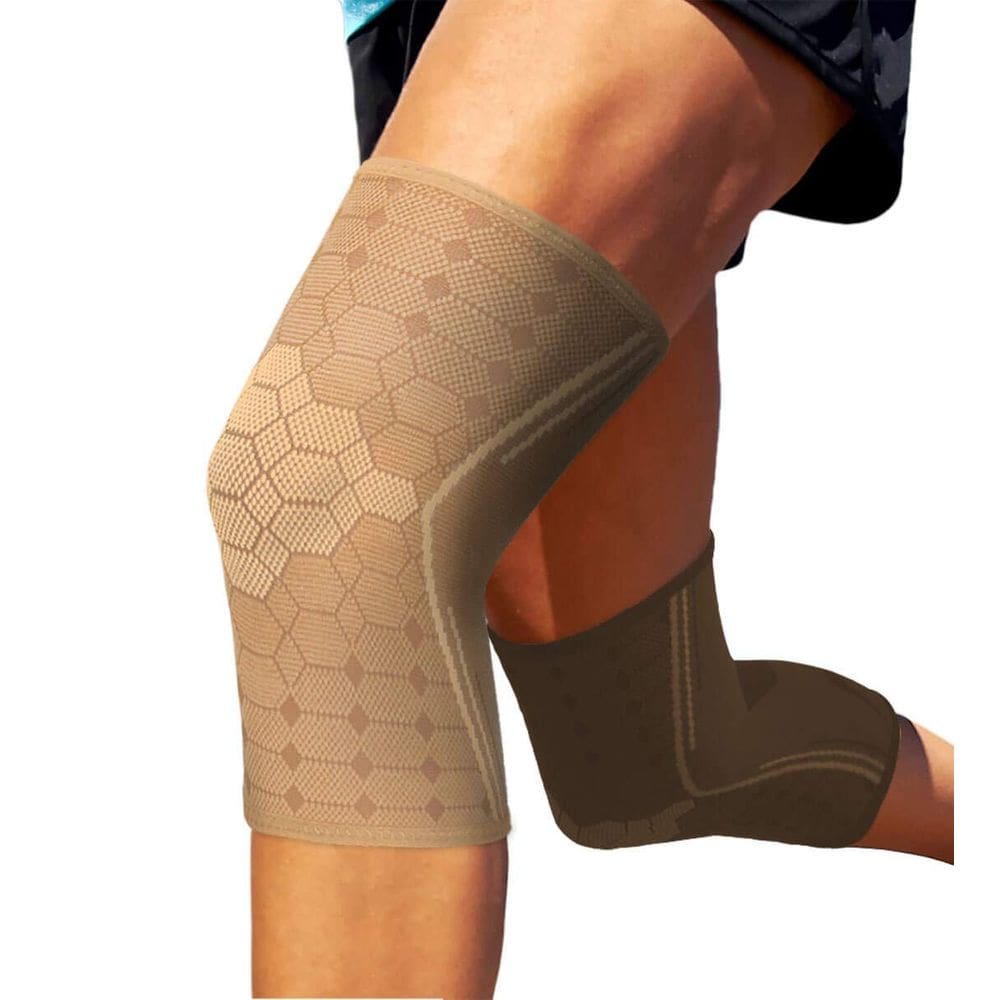Mangas de compressão de joelho Sparthos Support Sports Beige XL