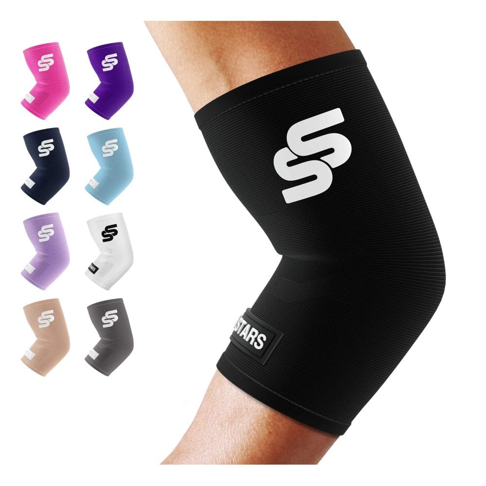 Manga de cotovelo SS Sleeve Stars Pain Relief & Protection preta