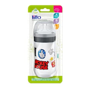 Mamadeira Lillo Super Evolution Disney Mickey Mouse Silicone Preto 300ml