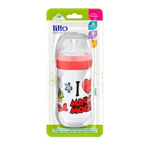 Mamadeira Lillo Super Evolution Disney Minnie Mouse Silicone Vermelha 300ml