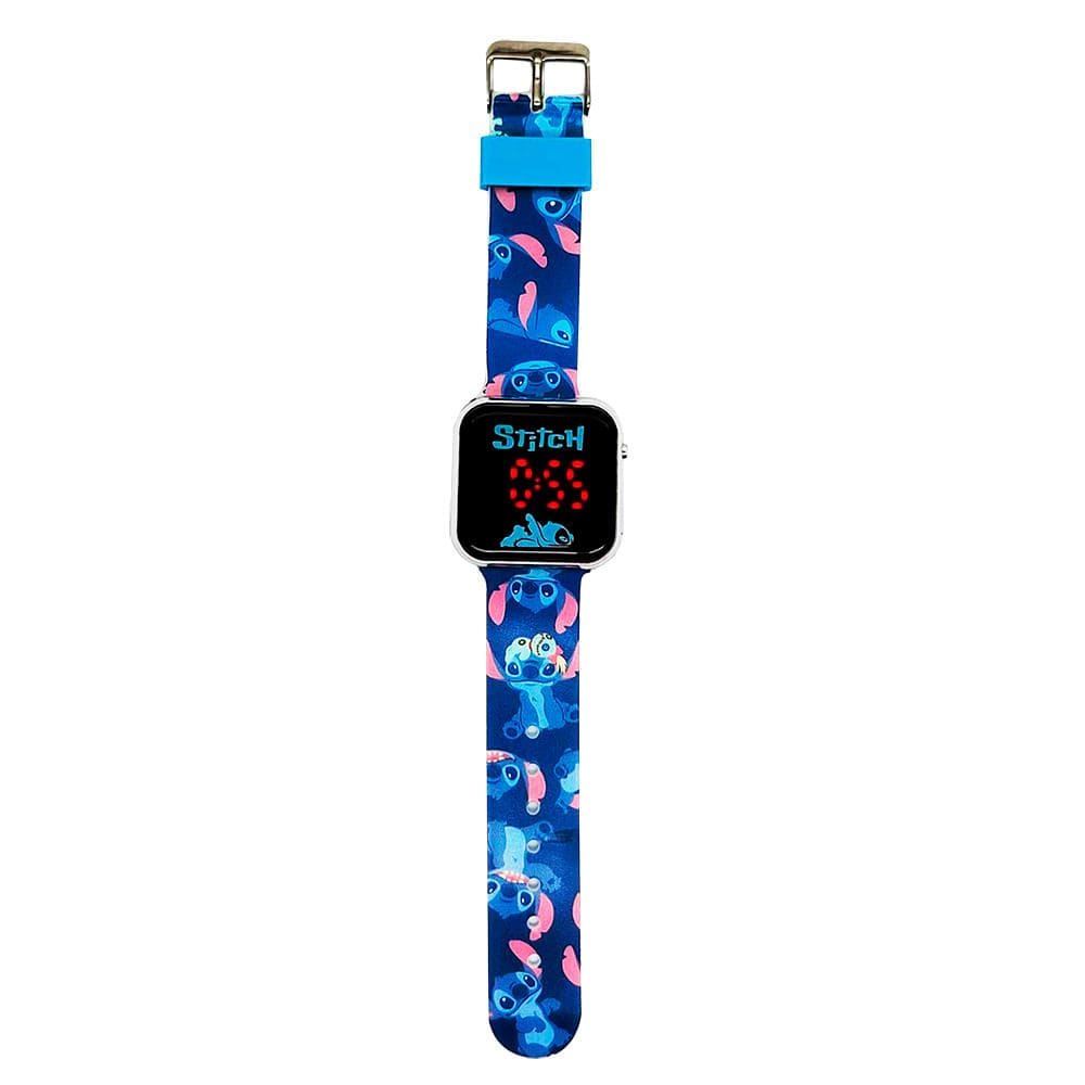 Relógio LED Infantil Toyng Disney Stitch Data e Hora