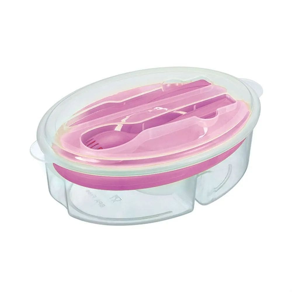 Pote Para Salada Com Porta Tempero Rosa 839123