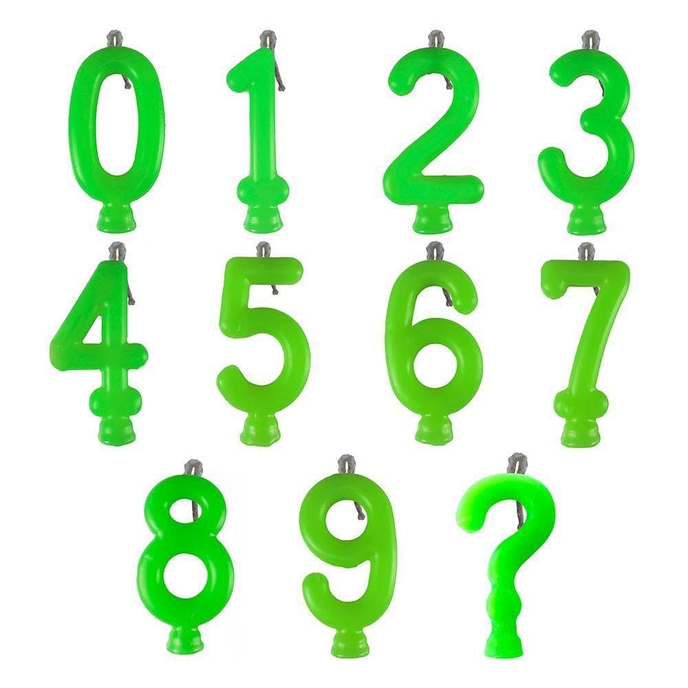 Vela De Aniversário Neon Verde Modelo ?