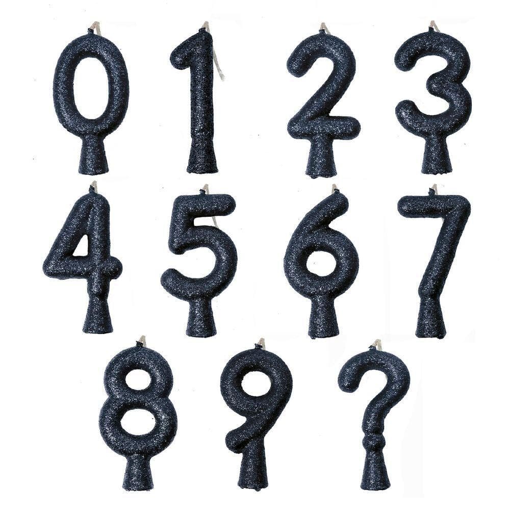 Vela De Aniversário Puro Glitter Preta Modelo 7