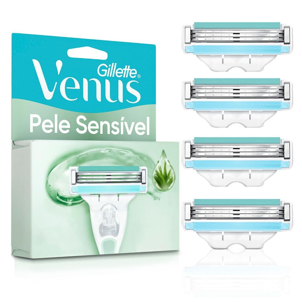 Carga para Aparelho de Depilar Gillette Venus Pele Sensível Refil 4 Unidades
