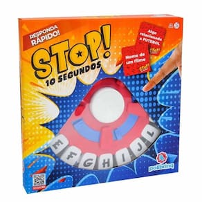 Jogo de Tabuleiro Infantil Stop 10 Segundos Interativo 36 Cartas Polibrinq