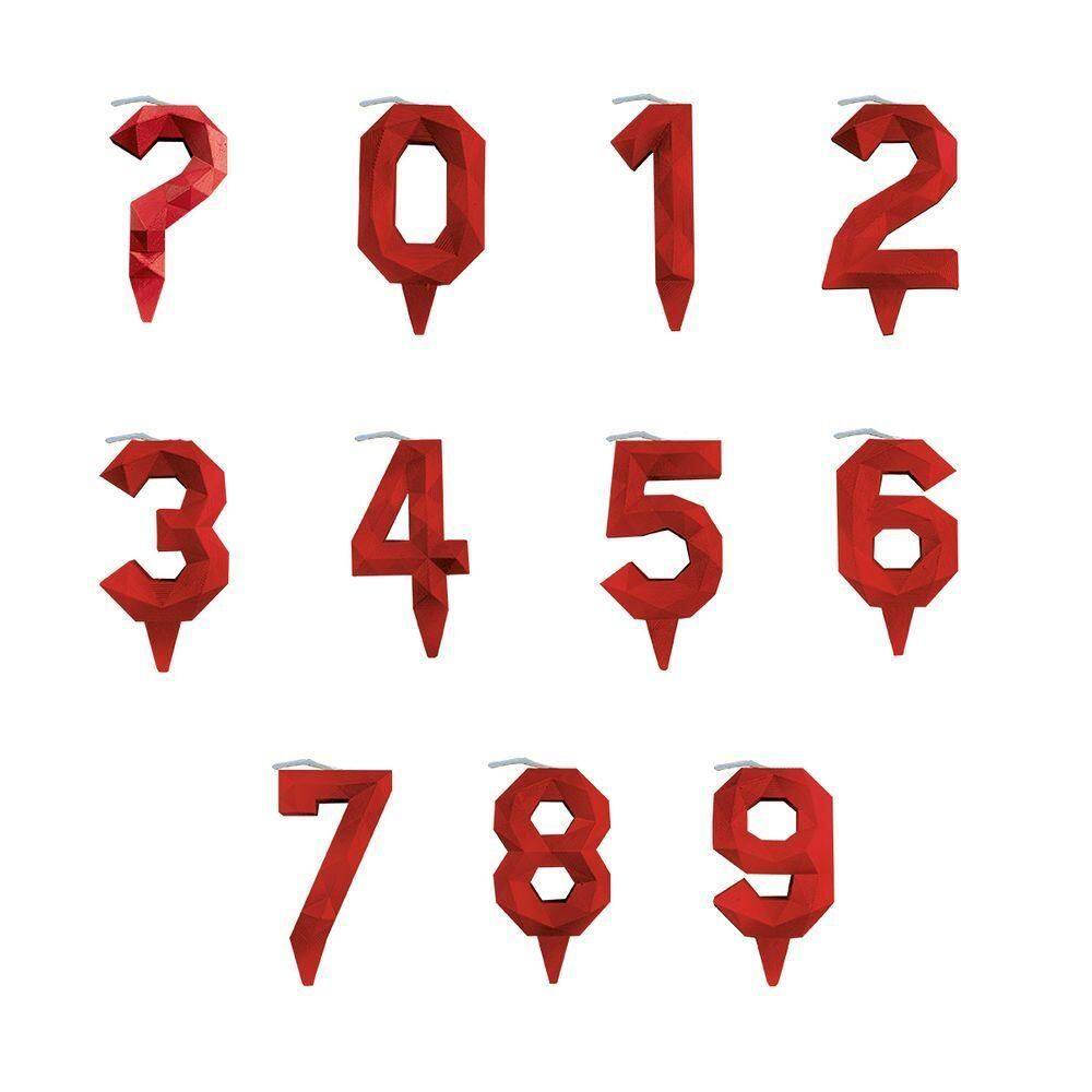 Vela De Aniversário Diamante Vermelha Modelo ?