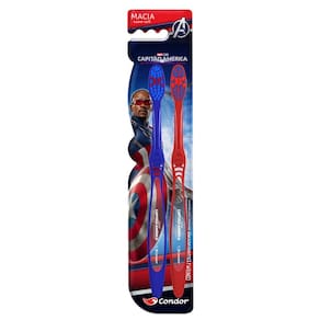 Escova Dental Condor Capitão América Macia 2 Unidades