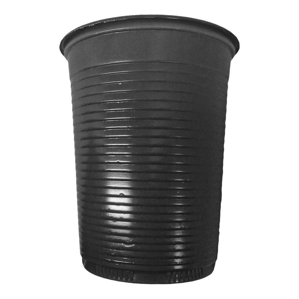 Copo Descartável Preto De Festa - 200ml - 50 Unidades
