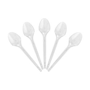 Mini Colher Cristal Transparente - 100 Unidades