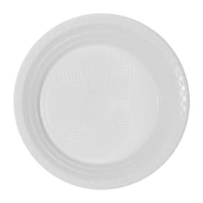 Prato Raso Plástico Descartável Branco - Forfest - 10 Unidades