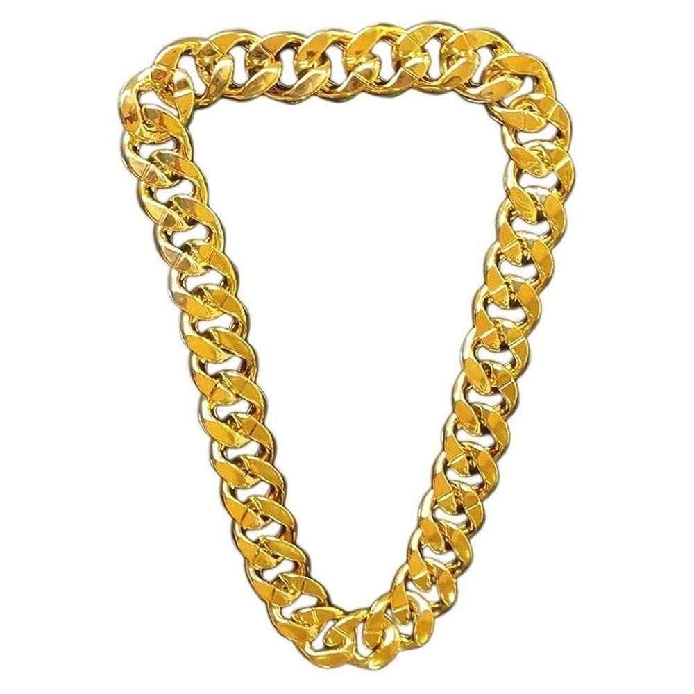 Corrente Mc Ostentação Dourado De Plástico Para Festas