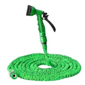 Mangueira Jardim Expansível 22,5 Metros Resistente Jatos D água Verde