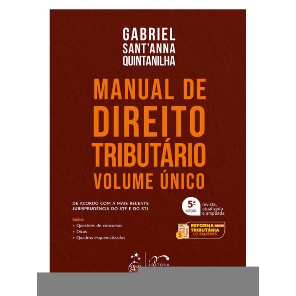 Manual De Direito Tributário - Volume Único - 5ª Edição 2025