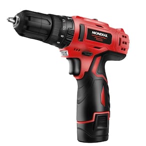 Parafusadeira Furadeira 12V Mondial 54 Peças com Maleta PI-11MA