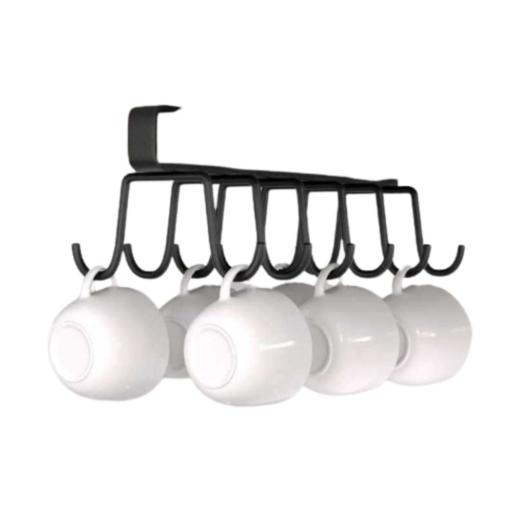 Ganchos Prateleira Guarda-Roupa Armário Metal Caneca Cabide de Copo Organizador de Cozinha Suporte Rack Suspensão