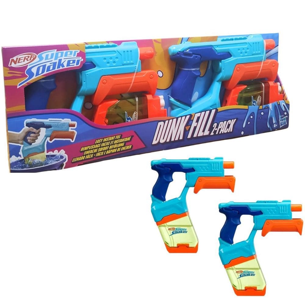 Lançador de Agua Mini Nerf Soaker Enchimento por Mergulho