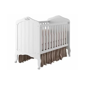 Berço / Mini Cama Infantil Harmonia 2 em 1 Branco - Permóbili Baby
