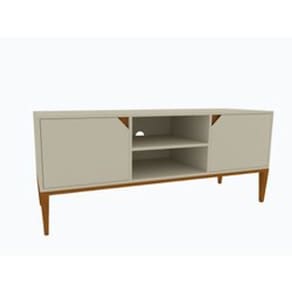 Rack ART grande central MDF Nude e Madeira 134x67x44
