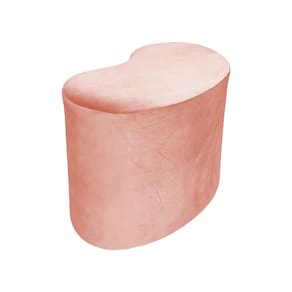 Puff Orgânico Luxo Feijão Veludo - Rose