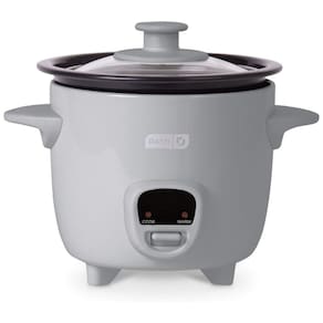 Dash Mini Panela de Arroz Elétrica 1L com Função de Manter Aquecido, 110V, 200W, Cinza