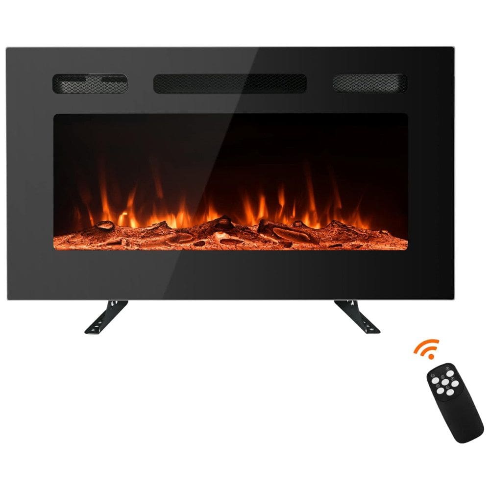 PAOLFOX ECP 30 Lareira Elétrica de Embutir A43x76L com Controle Remoto, 110V, 1500W, Preta