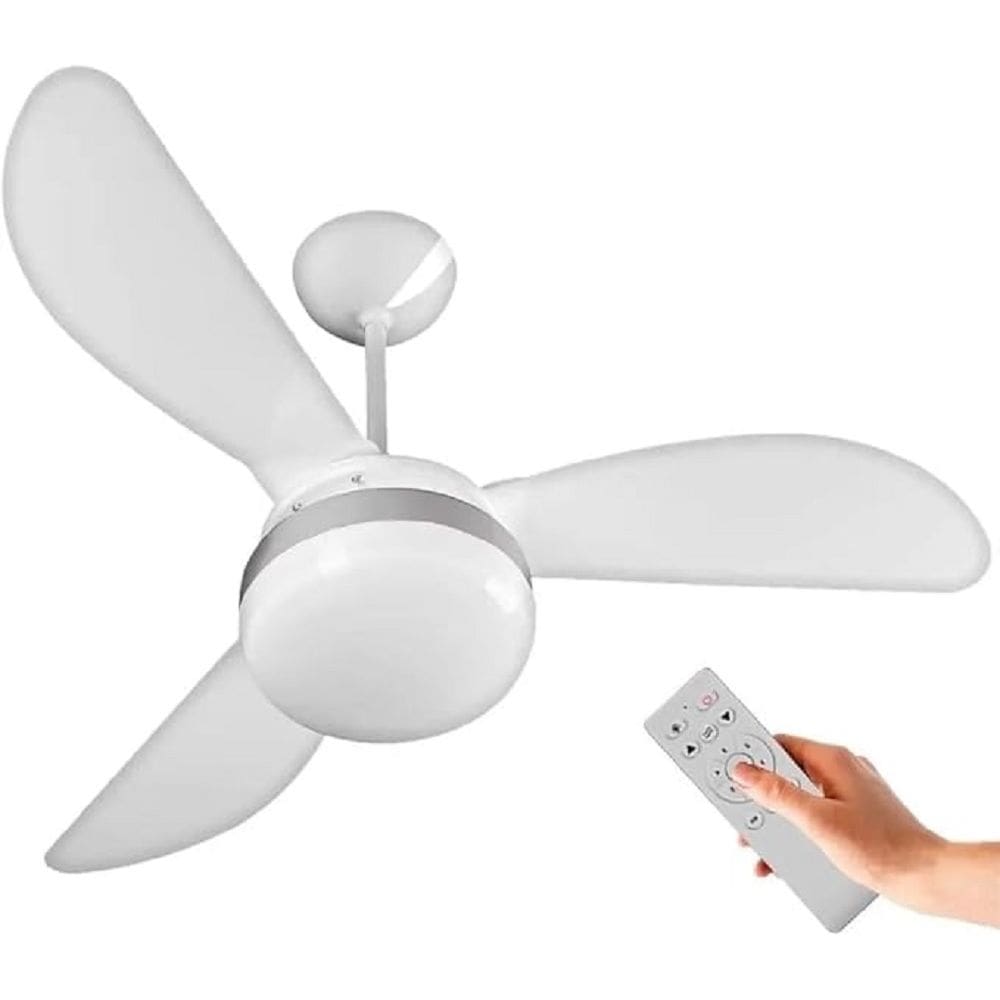Ventilador De Teto Ventisol Fênix LED Prata 3 Pás Com Controle Remoto Inverter Bivolt